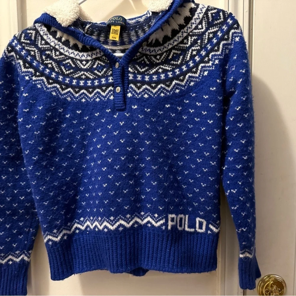 Ralph Lauren Fair Isle Cotton-Blend Hooded Sweater
